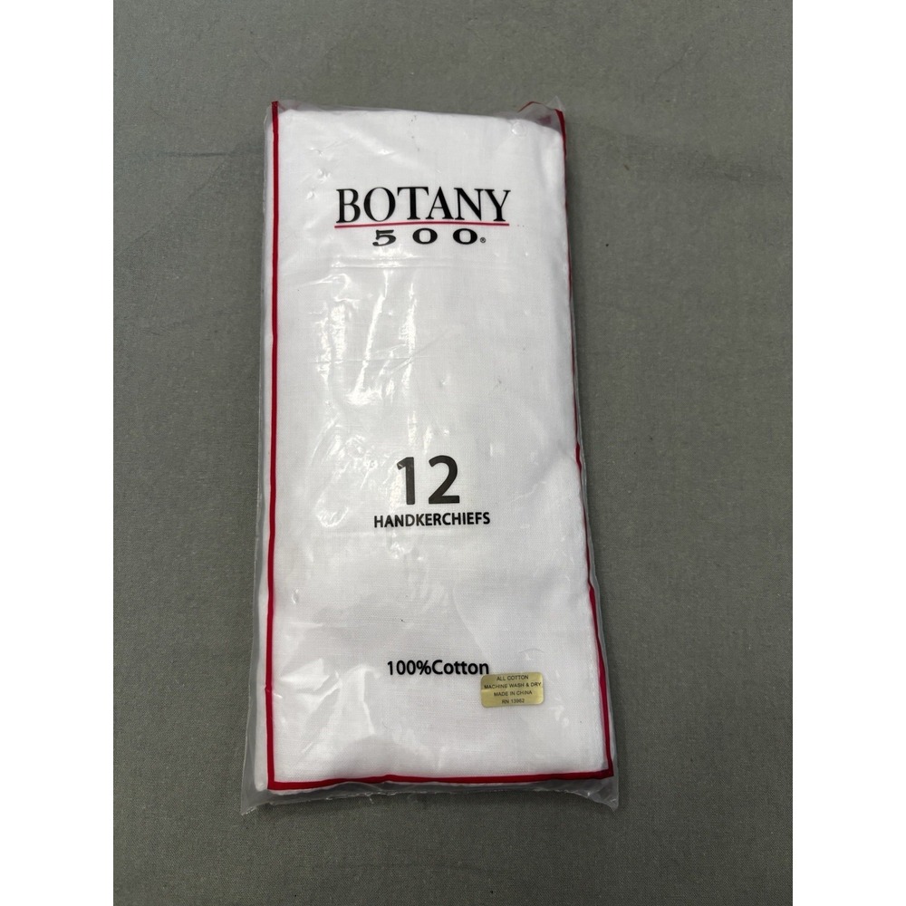 12 Botany 500 Handkerchiefs 100% Cotton Men Women Unisex Accessory